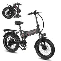 Maxtrun Polaris Visureigis Sulankstomas Elektrinis Dviratis 500W Variklis 48V13AH Baterija 20 Colių Storos Padangos 45KM Maksimalus Nuotolis 120KG Apkrova Elektrinis Dviratis juoda