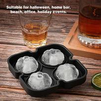 3D Pumpkin Shape Pumpkin Ice Ball Mold Silicone Ice Ball Maker Mold  Beverage Making