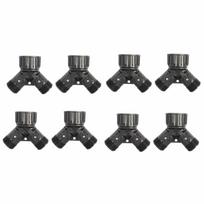 8pcs Black Garden Hose Y Splitter ABS Y Shaped Hose Adapter Garden Hose Splitter  Garden Irrigation juoda