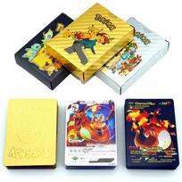 55 vnt. Pokemon kortelės VSTAR GX EX VMAX MEGA TAG TEAM Energijos Treneris Charizard Pikachu Retas Kolekcijos Kovos Kortelė I22 English - 27PCS auksas