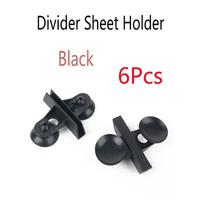 Profesionalus skirstytuvo lapų laikiklis žuvų bako atskiras įrankis žuvų tinklelio akvariumo filtro izoliacinė lenta Divider Sheet Holder 6Pcs juoda