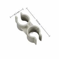 10 vnt. Dvigalio vamzdžio spaustukas 20/25/32 mm vamzdžiams Twin plastikinis vamzdžio spaustukas Vandens vamzdžio atrama beige 32mm gray