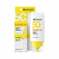 Garnier Super UV Invisible Serum Sunscreen SPF 50 PA++++ UVA/B for Broad Spectrum | Lightweight with Vitamin C | No White Cast | For All Skin Types