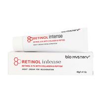 Bio Mystery Retinol 0.1 Intense Cream with Collagen & Peptide Vitamin A for Fine Lines, Sun Spots, Anti-Aging (40 Gram / 1.41 Oz)