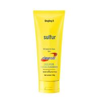 Qingling Sulfur Oil Control & Pore Refining Facial Cleanser - Hydrates, Moisturizes, Nourishes, Brightens, and Deep Cleanses Skin Tone. 100g (New Packaging)