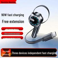 Newmine 2025 Super Fast Charging Car Charger with Retractable Cable