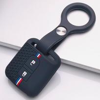 Soft Silicone Car Key Ring Strap for Nissan Qashqai Micra Navara Almera Note 350Z Pathfinder Honeycomb Texture Racing Stripe Key Ring Holder Protector juoda