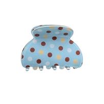 Large Acetate Grab Clip Hairpin Shark Clip Sweet Polka Dot Hair Claw  Vacation Style E