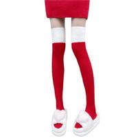 Christmas Plush Top Cuffs Thigh High Socks Cosplay Party Over the Knee Long Stockings for Women Holiday Stockings Gift 1