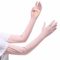 Sun Protection Ice Silk Arm Sleeve Solid Color Sunscreen Sleeve Gloves Summer Arm Cover  Fishing