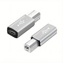 USB C į USB B adapteris,  Sidabrinė pilka