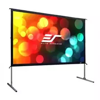 Elite Screens Yard Master 2 - rankinis - 4,57 m (180 col.) - 3,99 m - 2,24 m - 16:9 - sidabrinis - baltas