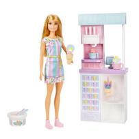 Barbie Lodziarnia - Zestaw z Lalką i Akcesoriami
