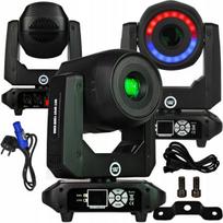 Judanti galva Spot 150w Led Dmx su Ring efektu ir Omega laikikliu