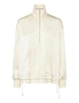 Lacoste - High Zipped Neck Oversized Popover Jacket - Lengva vasarinė striukė - Balta