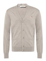 Maison Kitsune - Fox Head Patch Classic Cardigan - Megztinis - Smėlio