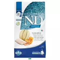 N&D Ocean Kitten Dry Cod Shrimp Pumpkin&Cantaloupe sausas pašaras kačiukams, menkė, krevetės; 300g, 1.5kg, 10kg