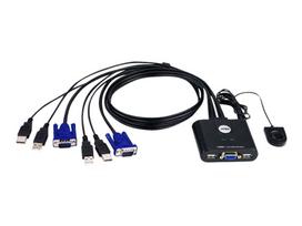 Aten 2-Port USB VGA Cable KVM Switch with Remote Port Selector | Aten | KVM Cable KVM Switches CS22U Search Product or keyword 2-Port USB VGA Cable KV