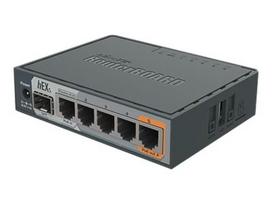 Mikrotik Wired Ethernet Router RB760iGS, hEX S, Dual Core 880MHz CPU, 256MB RAM, 16MB (MicroSD), 5xGigabit LAN, 1xSFP, USB, IPsec hardware encryption