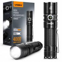 Taktinis LED žibintuvėlis Videx, 4000lm, USB-C, atsparus vandeniui