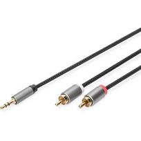 Digitus Stereo 3.5mm to 2RCA Splitter Y, M to M DB-510330-018-S 3.5mm stereo,  2x RCA plug, 1.8 m DB-510330-018-S
