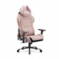 Kompiuterinė kėdė, žaidimų kėdė rožinio audinio Diablo Chairs X-Horn 2.0 Normal Rainbow Pink