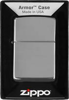 Zippo High Polish Chrome Armor 60001159 vėjui atsparus benzininis žiebtuvėlis