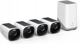 Eufycam 3 S330 4k rinkinys: 4 kameros su spalvota naktinio matymo funkcija