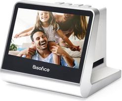 „Bisofice“ juostų skaitytuvas, skaidrių skaitytuvas, negatyvų skaitytuvas su 5 colių LCD ekranu, integruota 16GB atmintimi, konvertuoja 135 juostas (36 x 24 mm) / 126KPK / 110 juostas / „Super8“ / nespalvotas / skaidres į JPEG formatą
