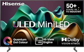 „Hisense“ 65U6NQ 164 cm (65 colių) televizorius, 4K „Mini LED“ ULED HDR išmanusis televizorius, 60 Hz, HDMI 2.0, „Game Mode Plus“, „Dolby Vision“ ir „Atmos“, „Bluetooth“, integruota „Alexa“, antracito spalvos [2024]