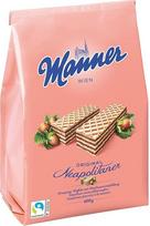 „Manner Neapolitaner“ | veganiški traškūs vafliai su lazdyno riešutų kremu | 1 pakuotė (400 g)