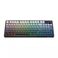ONIKUMA MT902 2.4G belaidė žaidimų klaviatūra, 60% kompaktiška, 68 klavišų, mechaniniai jungikliai, RGB foninis apšvietimas, karštai keičiami, juodos ir baltos spalvos gradientas