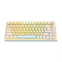 ONIKUMA MT707 Gaming Keyboard (Yellow) - Mechanical, Outemu Blue Switches, RGB Backlit, Full-Size, Wired USB