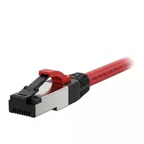 Synergy21 Patch Cable RJ45, CAT8.1 2000MHz, 10m, Red, S/FTP, TPE/LSZH (SuperFlex), AWG26