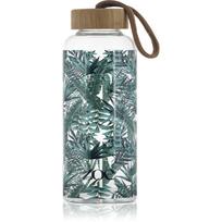 ZOE Bamboo Glass Bottle stiklinis buteliukas vandeniui spalva Tropic green 1 vnt.