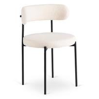 Minkštas svetainės krėslas TULSA Cream Boucle Modern