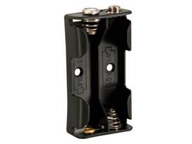 BATTERY HOLDER FOR 2 x AA-CELL (WITH SNAP TERMINALS)