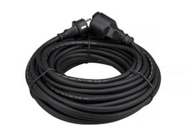 RUBBER EXTENSION CABLE - 25 m - BLACK - 3G1.5 - FRENCH SOCKET