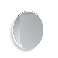 Veidrodis Kame Universal 100cm su juodu rėmu ir LED apšvietimu Mirror MR-C05/100-100/SV-BL