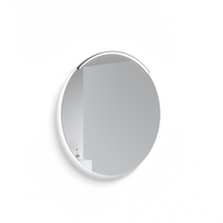 Veidrodis Kame Universal 80cm su juodu rėmu ir LED apšvietimu Mirror MR-C05/80-80/SV-BL