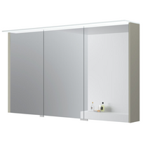 Veidrodis Kame Loft 120 su 3 veidrodinėmis durimis, LED apšvietimu ir jutikliu Soft Cashmere MC3DML/120-70/D06-LFT