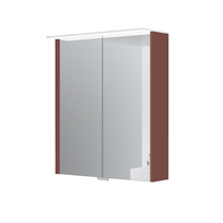 Veidrodis Kame Loft 60 su 2 veidrodinėmis durimis, LED apšvietimu ir jutikliu Terracotta MC3DML/60-70/D23-LFT