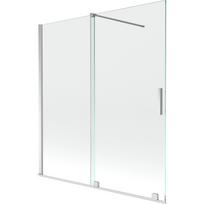 Mexen Velar dviejų dalių stumdomoji vonios pertvara 150 x 150 cm, permatoma, chromuota - 896-150-000-01-01
