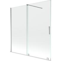 Mexen Velar 2-dalių slankiojančios vonios pertvara 160 x 150 cm, skaidri, chromuota - 896-160-000-01-01