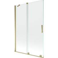 Mexen Velar dviejų dalių stumdomos vonios sienelės 120 x 150 cm, skaidrios, auksinės - 896-120-000-01-50