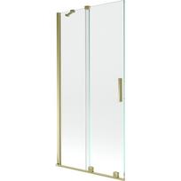 Mexen Velar slenkantis dviejų dalių vonios ekranas 95 x 150 cm, skaidrus, auksinis - 896-095-000-01-50