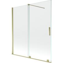 Mexen Velar dvivietis slankiojantis vonios ekranas 150 x 150 cm, permatomas, auksinis - 896-150-000-01-50