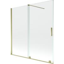 Mexen Velar 2-dalių stumdomos vonios ekranas 160 x 150 cm, skaidrus, auksinis - 896-160-000-01-50