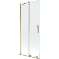 Mexen Velar 2 dalių stumdomas vonios ekranas 80 x 150 cm, permatomas, šlifuotas auksinis - 896-080-000-01-55