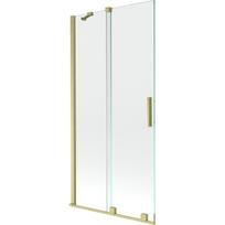Mexen Velar dviejų dalių vonios ekranas, stumdomas 90 x 150 cm, permatomas, šlifuotas auksinis - 896-090-000-01-55
